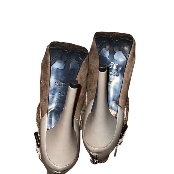 Guess Taupe Heel Booties Size 7.5 - Picture 5 of 5